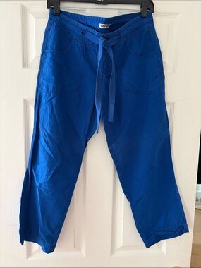 Express Women’s Royal Blue Capris with Drawstring Waist